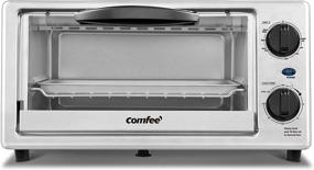 img 4 attached to 🍞 Compact 4-Slice COMFEE Toaster Oven, Timer-Bake-Broil-Toast Setting, 1000W, Stainless Steel, CFO-BC10(SS)