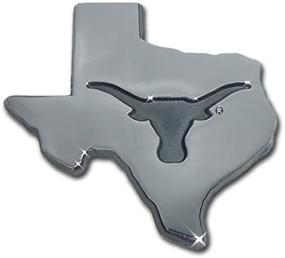 img 2 attached to 🤘 UTX Longhorns University of Texas Debossed State Logo 'Longhorn' Premium Metal Car Truck Motorcycle College Sports Emblem with Chrome Plated Finish