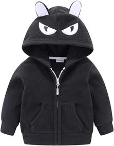 img 4 attached to LittleSpring Toddler Fleece Hoodie Black Boys' Clothing ~ Fashion Hoodies & Sweatshirts