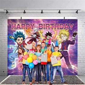 img 1 attached to Beyblade Birthday Decoration Photography Background