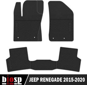 img 3 attached to 🚗 Полный черный набор ковриков для пола автомобиля для Jeep Renegade 2015-2019 - уплотнение из прочной резины - индивидуальная посадка - защита от всех погодных условий - без запаха