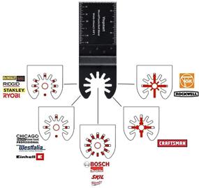 img 2 attached to 🪚 Vtopmart 25 Wood Oscillating Multi Tool Quick Release Saw Blades for Fein Multimaster, Bosch, Makita, Milwaukee, Rockwell, Ryobi, Porter Cable, Black & Decker, Craftsman, and Ridgid