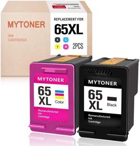 img 4 attached to 🖨️ High Yield MYTONER Remanufactured Ink Cartridge Replacement for HP 65XL 65 XL - Compatible with HP Envy & DeskJet printers (Black Tri-color, 2PK)