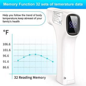 img 1 attached to 🌡️ Non-Contact Forehead Thermometer for Fever - Digital Medical Infrared Thermometer for Baby, Kid, and Adult with Range Display - Fever Alarm and Memory Function