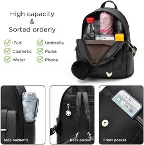 img 1 attached to Fashion Backpack Teenage Leather Shoulder Kids' Furniture, Decor & Storage