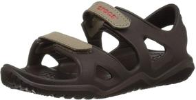 img 4 attached to Swiftwater River Sandals for Boys and Girls by Crocs Kids