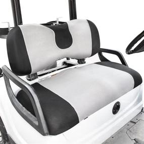 img 4 attached to 🌬️ Breathable Air Bench Seat Covers - Large Size, Fit for Club Car, EZGO, Yamaha Golf Carts - Keep Seats Cool in Summer Heat, Washable Polyester Mesh Cloth without Logo - CLUBRALLY