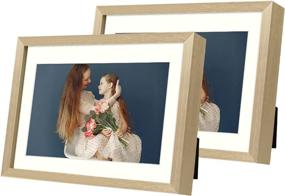 img 4 attached to 🖼️ Gold 5x7 Picture Frame - Display 4x6 or 5x7 Photos - Shatter-Resistant Glass Aluminum Photo Frame - Wall or Tabletop Display - 2 Pack by Golden State Art