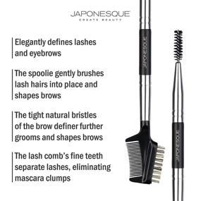 img 3 attached to Japonesque Brow & Lash Shaper with 3 Spoolie Brushes: Ultimate Control for Lash Separation, Mascara Clump Removal, Brow Grooming, and Shaping