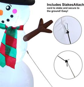 img 2 attached to 🎅 Eye-Catching 6 FT Tall Happy Friendship Gingerbread Man & Snowman with LEDs - Perfect Inflatables for Xmas Party Indoor & Outdoor Winter Decor, Christmas Inflatable Decoration - Joiedomi