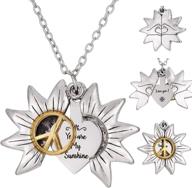 messages sunshine necklace sunflower daughter girls' jewelry logo