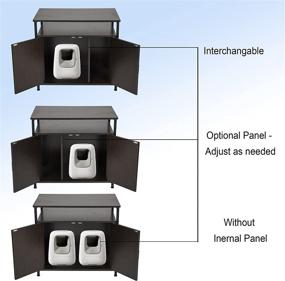 img 1 attached to 🐱 SUNGIFT Litter Box Enclosure: Hidden Cat Washroom Furniture with Side Table & Storage Cabinet