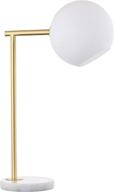 🌟 jonathan y jyl1000a charles 20.5" led lamp - contemporary metal/marble light for various spaces - gold/white finish логотип