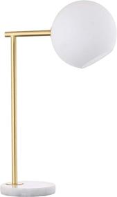 img 4 attached to 🌟 JONATHAN Y JYL1000A Charles 20.5" LED Lamp - Contemporary Metal/Marble Light for Various Spaces - Gold/White Finish