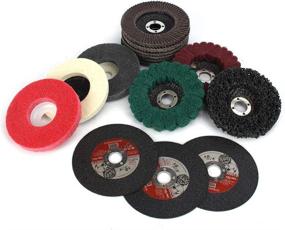 img 4 attached to 🛠️ 15 Piece 4-inch Flap Discs Grinding Polishing Wheels Cut off Wheel Set with Assorted Grit (60, 80, 120, 24, 320), Flap Disc Cut off Wheel Strip, Abrasive Disc Wheel, Nylon and Wool Fiber Buffing Polishing Wheel