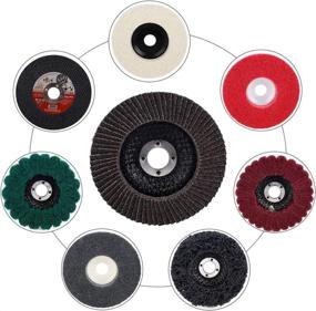 img 3 attached to 🛠️ 15 Piece 4-inch Flap Discs Grinding Polishing Wheels Cut off Wheel Set with Assorted Grit (60, 80, 120, 24, 320), Flap Disc Cut off Wheel Strip, Abrasive Disc Wheel, Nylon and Wool Fiber Buffing Polishing Wheel