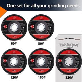 img 2 attached to 🛠️ 15 Piece 4-inch Flap Discs Grinding Polishing Wheels Cut off Wheel Set with Assorted Grit (60, 80, 120, 24, 320), Flap Disc Cut off Wheel Strip, Abrasive Disc Wheel, Nylon and Wool Fiber Buffing Polishing Wheel