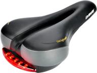 🚲 enhanced comfort for all: daway c66 foam padded leather bike seat with taillight - waterproof, soft, and breathable saddle cushion for men and women, suitable for mtb & most bicycles logo