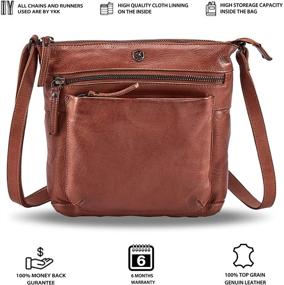 img 3 attached to 👜 COCHOA Triple Crossbody Women's Leather Handbags & Wallets in Crossbody Bags