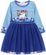 quedoris unicorn printed stripe casual girls' clothing: enchanting fashion for trendy girls logo