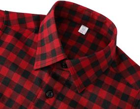 img 1 attached to AOLIWEN Kids' Plaid Flannel Button Down Shirts - Long Sleeve for Girls and Boys, Ages 3-12