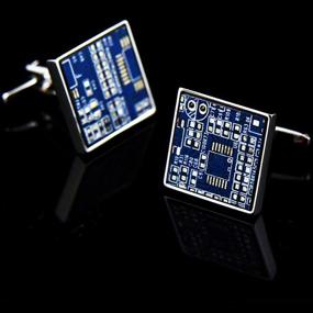 img 2 attached to Upcycled Circuit Board Pieces Cufflinks