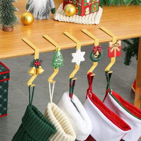 img 3 attached to Christmas Stocking Holders Fireplace Decoration Seasonal Decor for Stockings & Holders