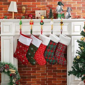 img 2 attached to Christmas Stocking Holders Fireplace Decoration Seasonal Decor for Stockings & Holders