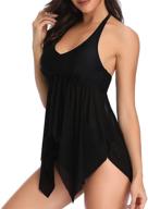 👙 yonique flounce tankini swimsuit - printed women's swimwear & cover-ups logo