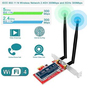 img 3 attached to 📶 FebSmart PCIE Wi-Fi Card for Windows Server and Windows 7 8 8.1 10 (32/64bit) System - High Power Wireless N600 Adapter, 2.4GHz 300Mbps or 5GHz 300Mbps - FS-N600HP