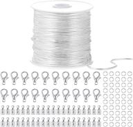 🔗 pp opount 33 feet silver snake chains link cable chain: perfect for jewelry chain making with 20 lobster clasps, 50 jump rings, and 40 connectors clasps logo