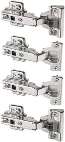 img 1 attached to 🚪 IKEA Soft Closing Cabinet Hinges with Dampers, Pack of 4 - Nickel Plated