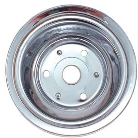 img 2 attached to 🚀 Spectre Performance 4448: Chrome Triple Belt Crankshaft Pulley for Chevy Small Block with Long Water Pump - Enhance Performance Now!