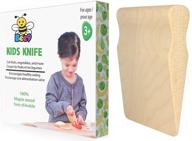 🔪 wooden kids knife: a secure and fun kitchen tool for children's cooking adventures logo