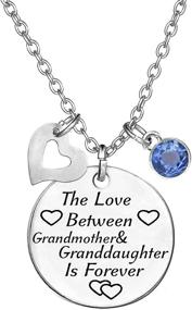 img 4 attached to 💎 TISDA Birthstone Crystals Necklace for Grandmother and Granddaughter - Forever Love Family Jewelry and Christmas Gift