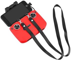 img 3 attached to 🔴 Red Silicone Case Cover Sleeve with Lanyard and Anti-Fall Strap Clip for DJI Air 2S, Mavic Air 2, and DJI Mini 2 Drone Remote Controller Accessories - Improved SEO