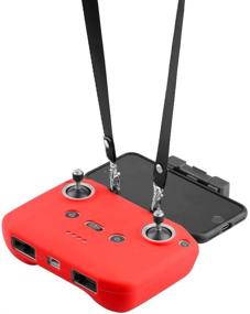 img 4 attached to 🔴 Red Silicone Case Cover Sleeve with Lanyard and Anti-Fall Strap Clip for DJI Air 2S, Mavic Air 2, and DJI Mini 2 Drone Remote Controller Accessories - Improved SEO