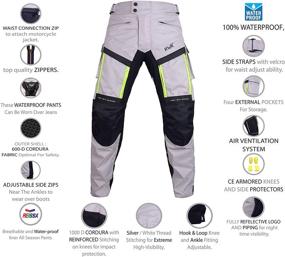 img 3 attached to 🏍️ HWK Adventure Hi-Vis All-Purpose Men's Motorcycle Pants: Cargo, Work, and More!