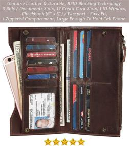 img 3 attached to Genuine Leather RFID Blocking Wallet Men's Accessories in Wallets, Card Cases & Money Organizers