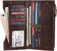 genuine leather rfid blocking wallet men's accessories in wallets, card cases & money organizers logo