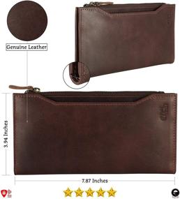 img 1 attached to Genuine Leather RFID Blocking Wallet Men's Accessories in Wallets, Card Cases & Money Organizers