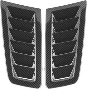 img 4 attached to 🚗 Akozon Car Hood Vent Scoop Kit - Enhanced Air Flow Intake Louvers for Focus RS MK2 Style (Carbon Fiber)