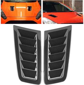 img 1 attached to 🚗 Akozon Car Hood Vent Scoop Kit - Enhanced Air Flow Intake Louvers for Focus RS MK2 Style (Carbon Fiber)