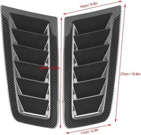 img 2 attached to 🚗 Akozon Car Hood Vent Scoop Kit - Enhanced Air Flow Intake Louvers for Focus RS MK2 Style (Carbon Fiber)