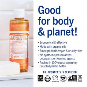 img 1 attached to 🌿 Dr. Bronner’s Tea Tree Pure-Castile Liquid Soap (4oz) - Organic Oils, 18-in-1 Uses: Acne, Dandruff, Laundry, Pets, Dishes - Concentrated, Vegan, Non-GMO