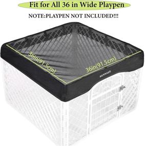 img 3 attached to HENNAED Dog Playpen Cover - Prevents Escape, Indoor/Outdoor - Fits 24 Inch Wide 8 Panel Pet Playpen [PLAYPEN NOT Included]