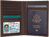 compalo leather passport holder blocking logo
