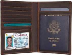 img 4 attached to Кожаная обложка для паспорта Compalo Blocking
