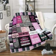 🩺 cozy nurse-themed plush sherpa blanket: ultra soft microfiber gift for women nurses - perfect for bed and couch (nurse blanket04, 130cm x 150cm) logo