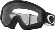 oakley l-frame mx goggles: matte black frame/clear lens [one size] logo